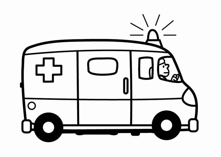 Coloriage ambulance