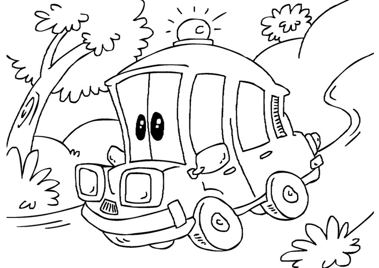 Coloriage ambulance