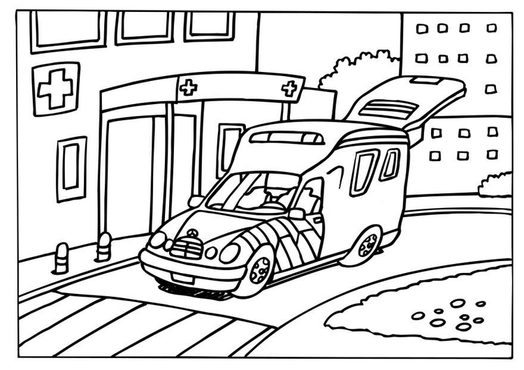 Coloriage ambulance