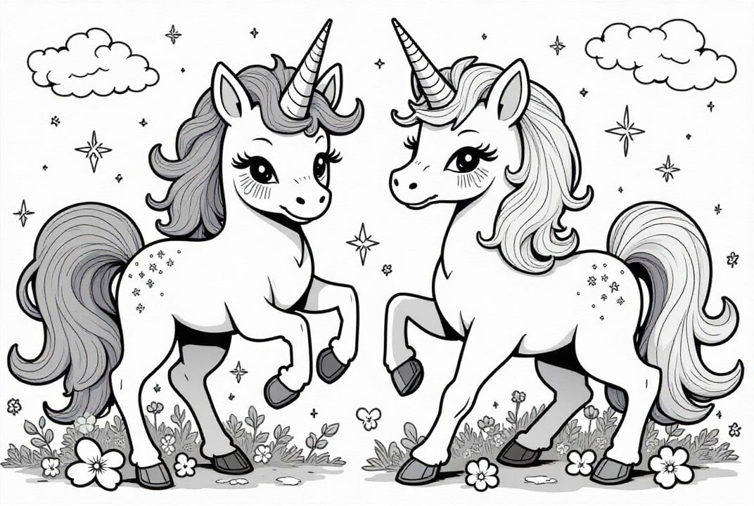 Coloriage amitiÃ© licorne