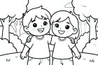 Coloriage amitié