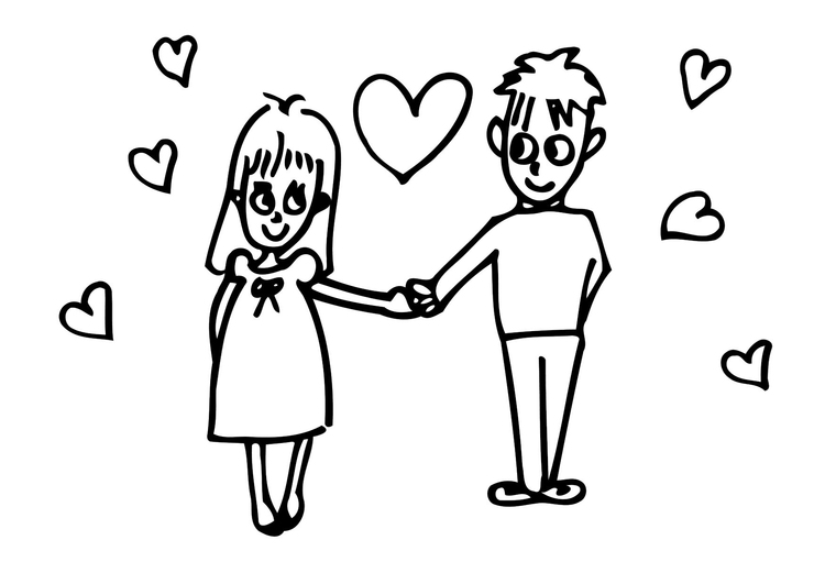 Coloriage amour
