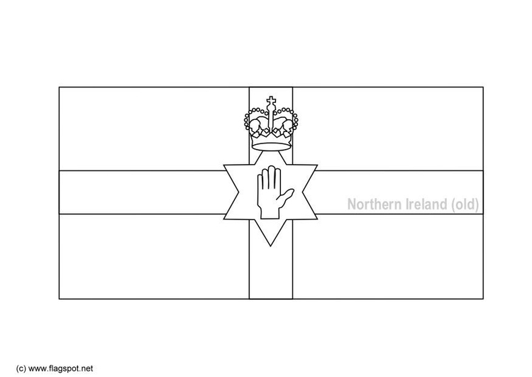 Coloriage Ancien drapeau de l'Irlande du nord