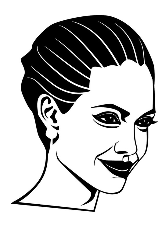 Coloriage Angelina Jolie
