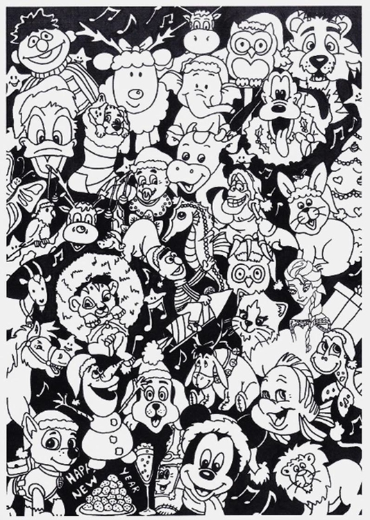 Coloriage Animaux de NoÃ«l Disney