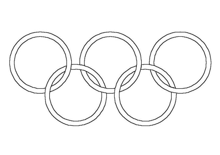Coloriage anneaux olympiques