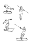 Coloriage athlétisme -lancer