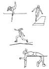 coloriage athlétisme -sauter