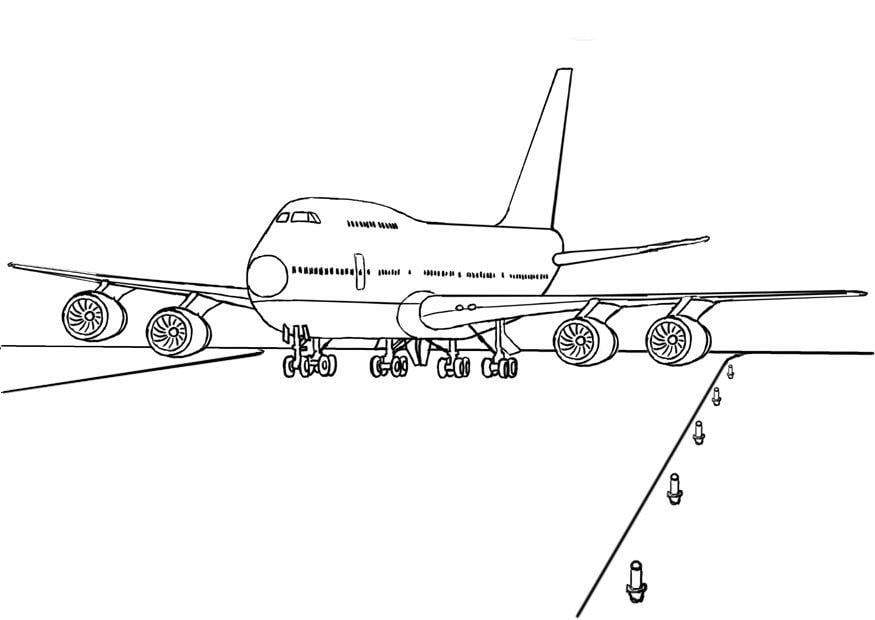 Coloriage avion 747