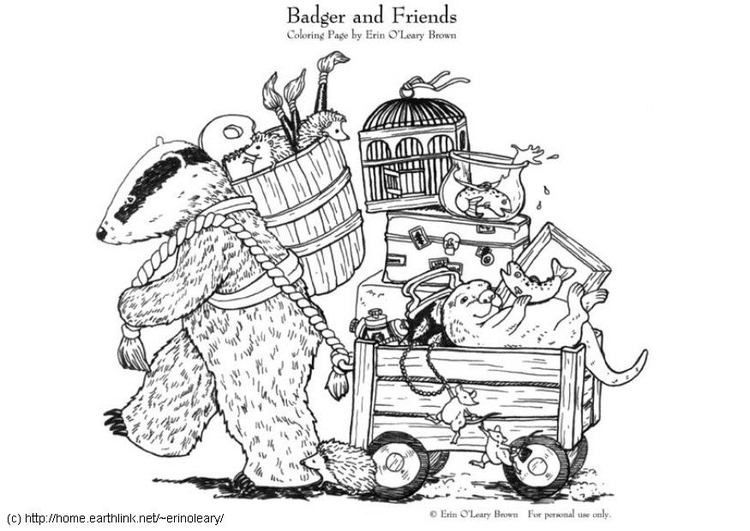 Coloriage Badger et ses amis