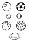 Coloriages ballons-sports