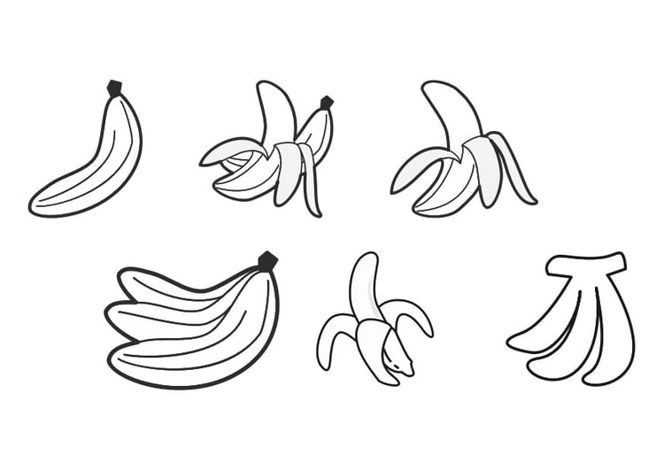 Coloriage bananes