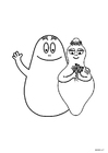 coloriage barbapapa et barbamaman