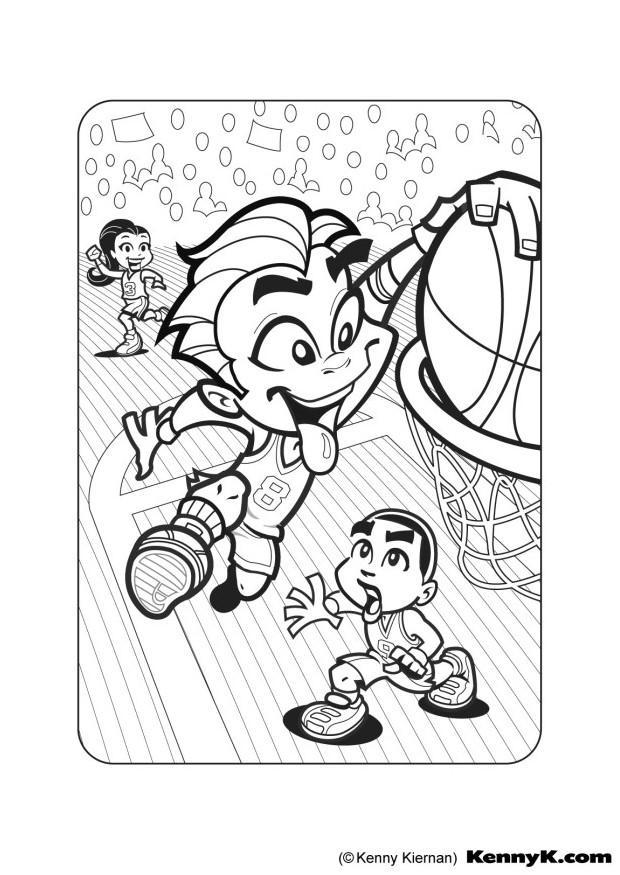 Coloriage basketball  Coloriages Gratuits à Imprimer  Dessin 7018
