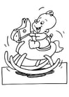 Coloriage bÃ©bÃ© sur cheval d'arson