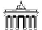 Coloriages Berlin - porte de Brandenburg