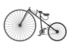 Coloriage bicyclette antique