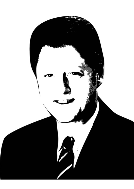 Coloriage Bill Clinton