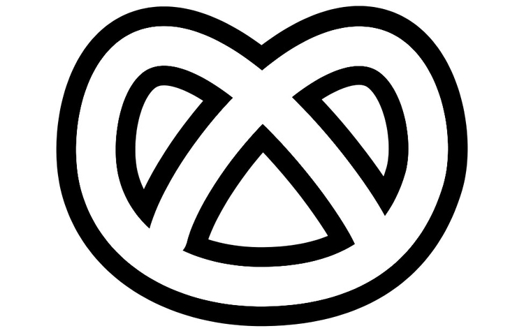 Coloriage biscuit salÃ© - pretzel