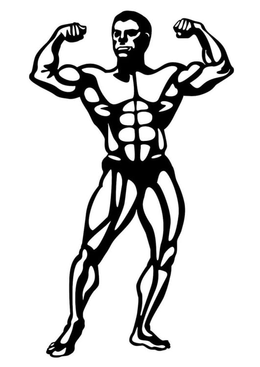 Coloriage body building