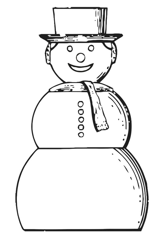 Coloriage bonhomme de neige