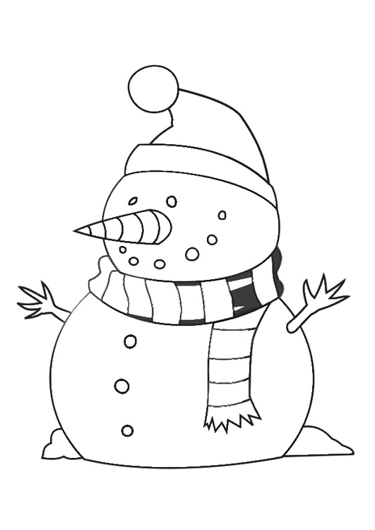 Coloriage bonhomme de neige