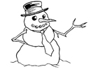 Coloriage bonhomme de neige