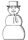 Coloriage bonhomme de neige