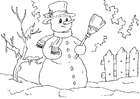 Coloriage bonhomme de neige