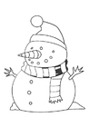 Coloriage bonhomme de neige