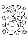 Coloriage bonhomme de neige