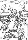 Coloriages bonhomme de neige