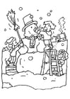 Coloriages bonhomme de neige