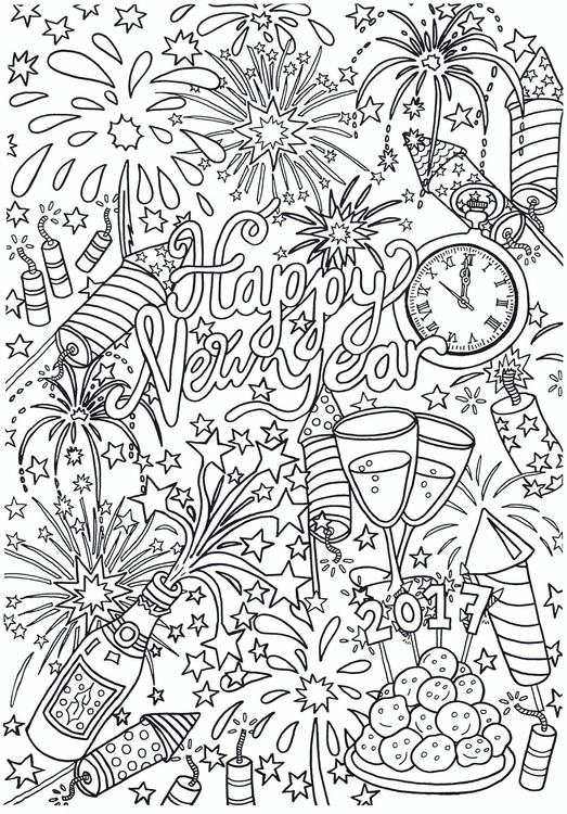 Coloriage Bonne AnnÃ©e