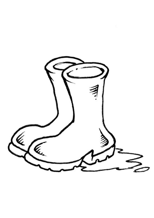 Coloriage bottes de pluie