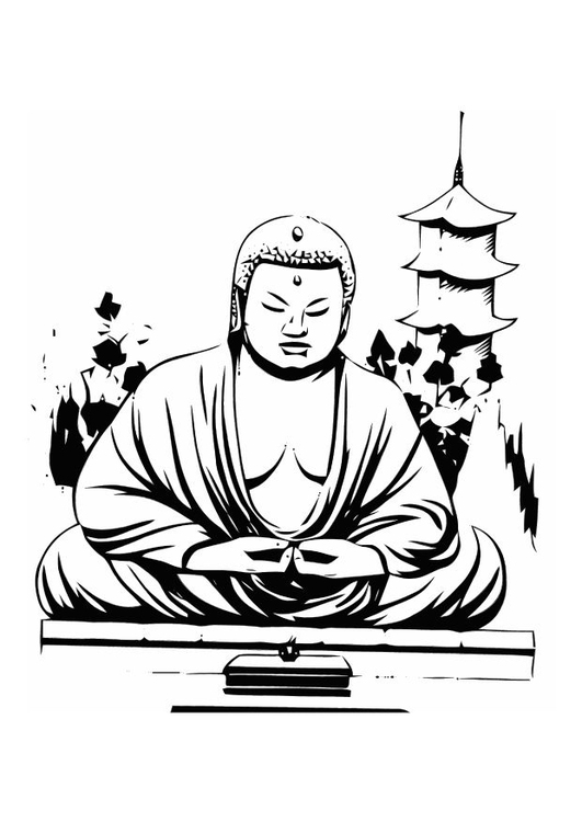 coloriage bouddha i