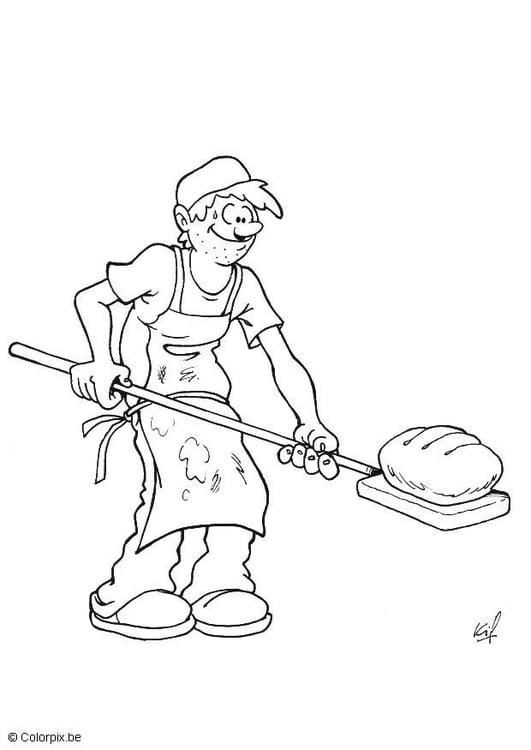 coloriage boulanger i5694