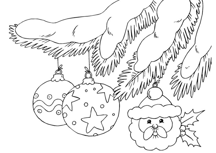 Coloriage boules de NoÃ«l