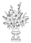 Coloriage bouquet de lis