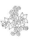 Coloriage bouquet de roses