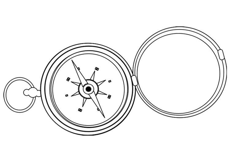 Coloriage boussole