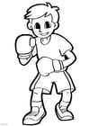 Coloriage boxer