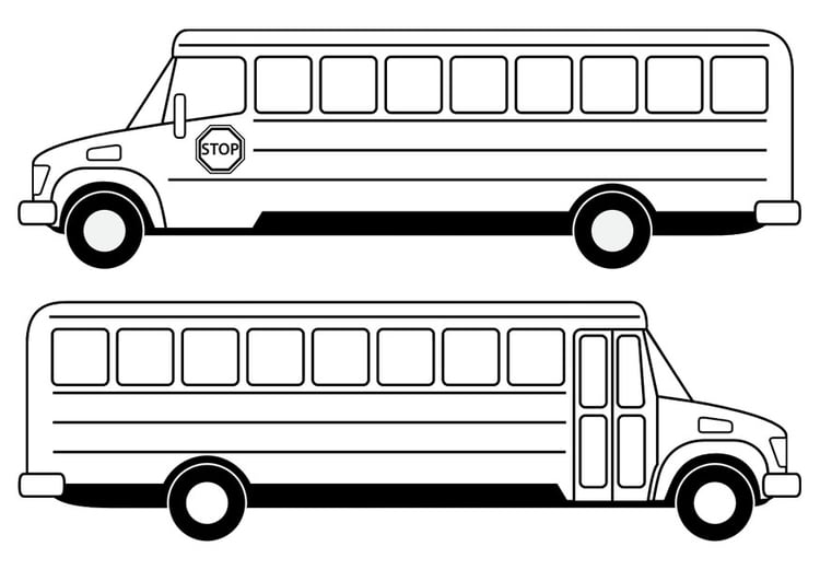 Coloriage bus scolaire