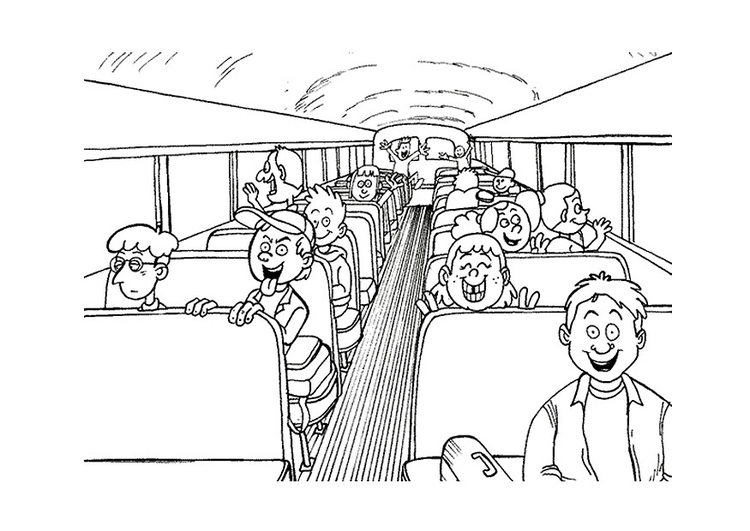 Coloriage bus scolaire