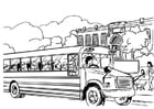 Coloriages bus scolaire