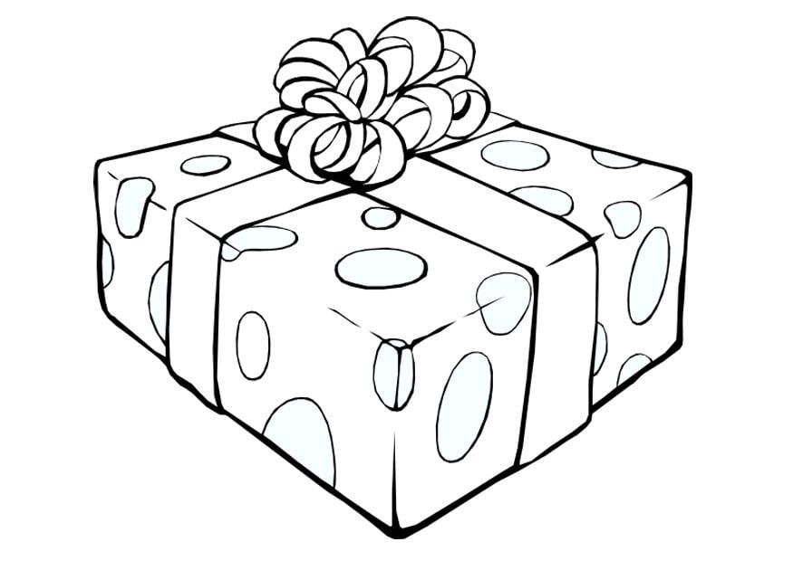 coloriage cadeau de noel i