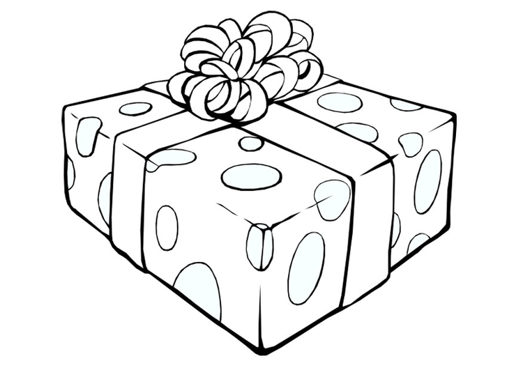 Coloriage cadeau de NoÃ«l