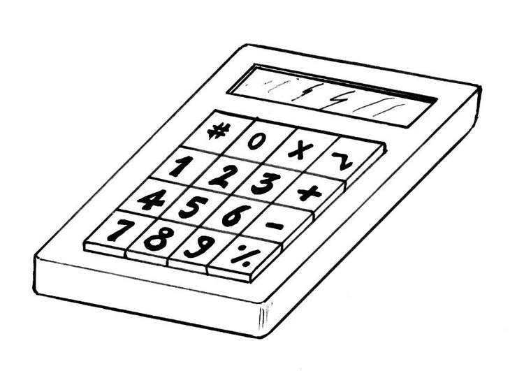 Coloriage calculatrice