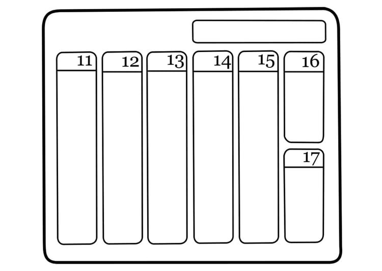 Coloriage calendrier