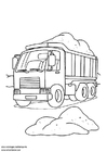 Coloriages camion-benne